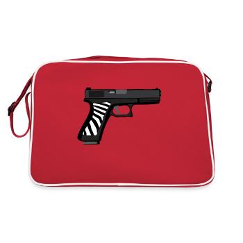 Pistol - Pistol - Gun - Zebra Grip - Retro Bag - red/white - Back