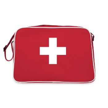 Drapeau suisse drapeau blanc croix - Sac Retro - rouge/blanc - Dos