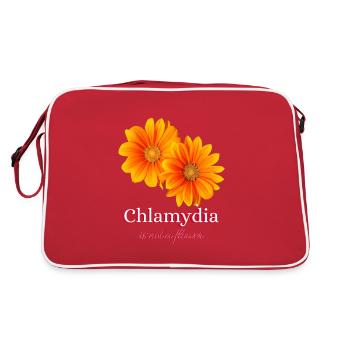 Prévention des MST. La chlamydia n’est pas une fleur. - Sac Retro - rouge/blanc - Dos