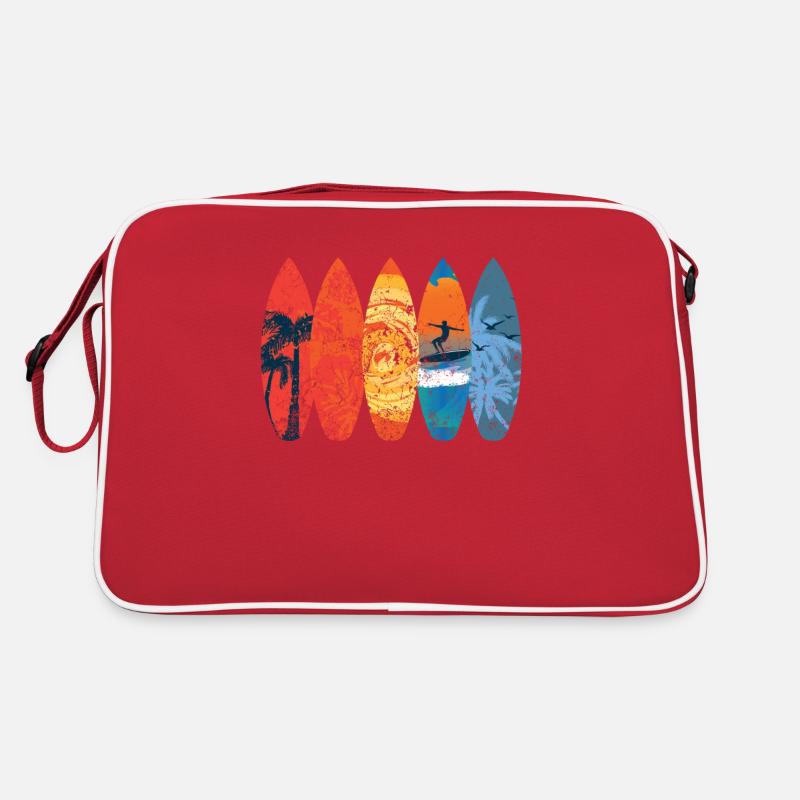 Surfer - Retro Tasche - Rot/Weiß