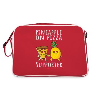 Pizza Hawaï Ananas Pizza Manger - Sac Retro - rouge/blanc - Dos