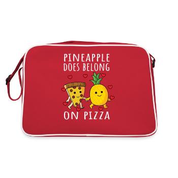 Pizza Hawaï Ananas Pizza Manger - Sac Retro - rouge/blanc - Dos