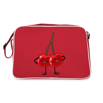 Fruits Fruit Tropical fruits Fruit Fantasy cherries - Retro Bag - red/white - Back