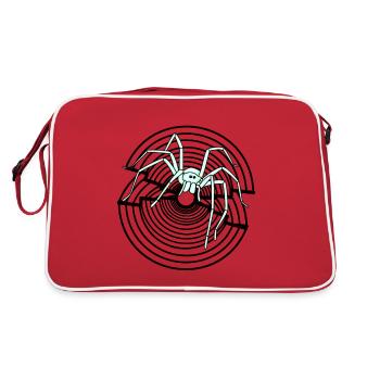 Spider Fantasy Spider Web Pets Kids Cool - Retro Bag - red/white - Back