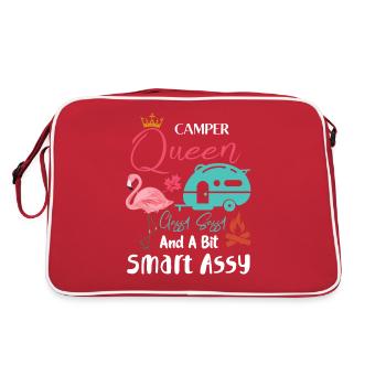 Camper queen classy Sassy and a bit Smart sassy - Retro Bag - red/white - Back