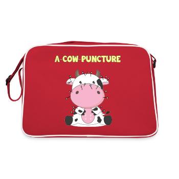 Akupunktur chinesische Medizin Gesundheit lustige - Retro Tasche - Rot/Weiß - Hinten