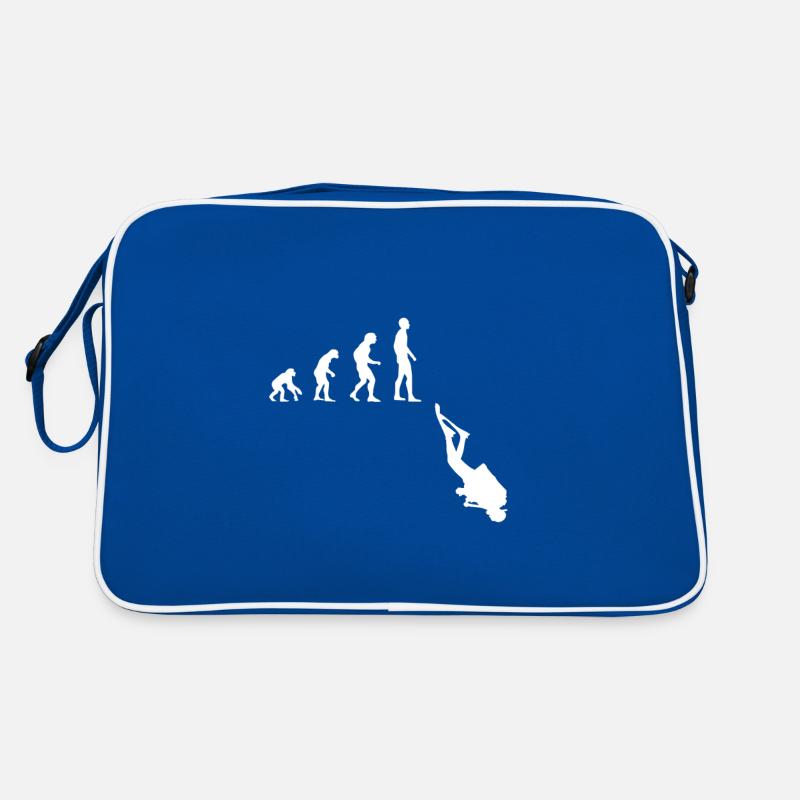 Tauchen Evolution | Menschen Entwicklung Idee Retro Tasche