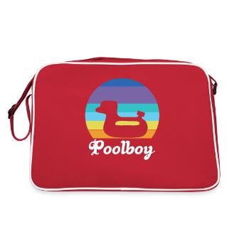 Poolboy Pool Lifeguard Swimming - Retro Bag - red/white - Back