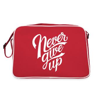 Never Give Up - Sac Retro - rouge/blanc - Dos