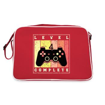 Niveau 4 Complete - Anniversaire cadeau - Sac Retro - rouge/blanc - Dos