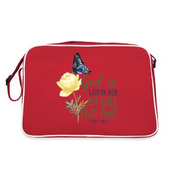 Citation de verset biblique chrétien - Sac Retro - rouge/blanc - Dos