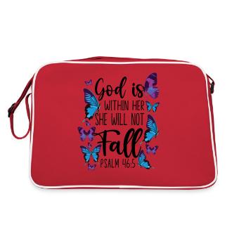 Citation de verset biblique chrétien - Sac Retro - rouge/blanc - Dos