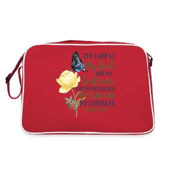 Citation de verset biblique chrétien - Sac Retro - rouge/blanc - Dos