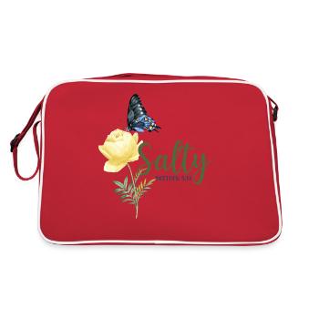 Christian Bible Verse Butterfly - Retro Tasche - Rot/Weiß - Hinten