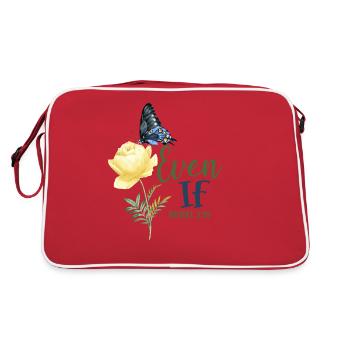 Christian Bible Verse Butterfly - Retro Bag - red/white - Back
