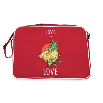 Pizza Hawaii Ananas Pizza Nourriture - Sac Retro - rouge/blanc - Dos