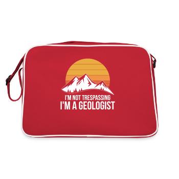 I'm Not Trespassing I'm A Geologist, geologist - Retro Tasche - Rot/Weiß - Hinten