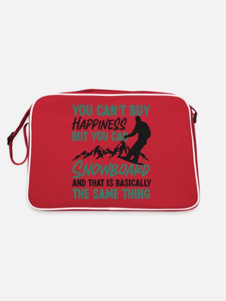 Snowboarding Snowboard You Can'T - Retro Bag - red/white - Back