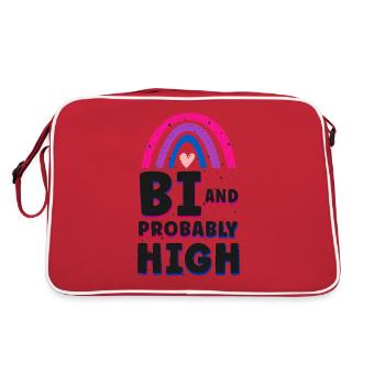 Bisexual Bi Pride Flag Bi And - Retro Bag - red/white - Back