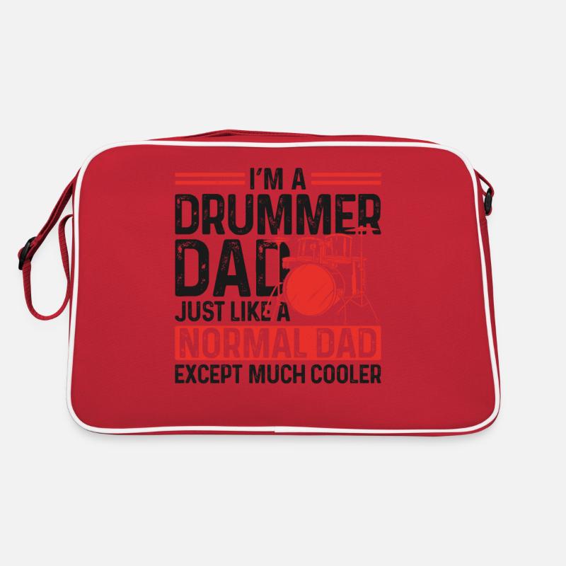 Drummer Drum Set Dad Father Daddy Retro Bag
