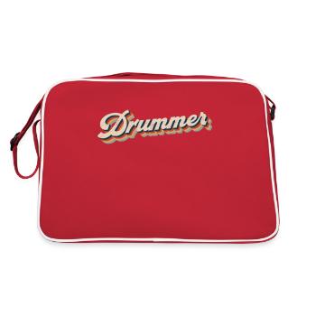 Batteur Batterie Retro Vintage - Sac Retro - rouge/blanc - Dos