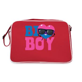 Bisexual Bi Pride Flag Heart Bi - Retro Bag - red/white - Back