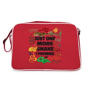 Snake Serpent Just One More Snake - Retro Tasche - Rot/Weiß - Hinten