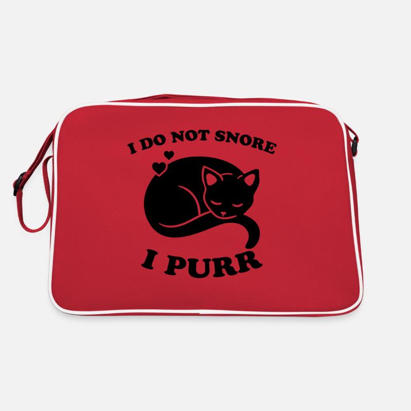 Ronron ronflement Drôle Dire Cadeau de chat Sac Retro