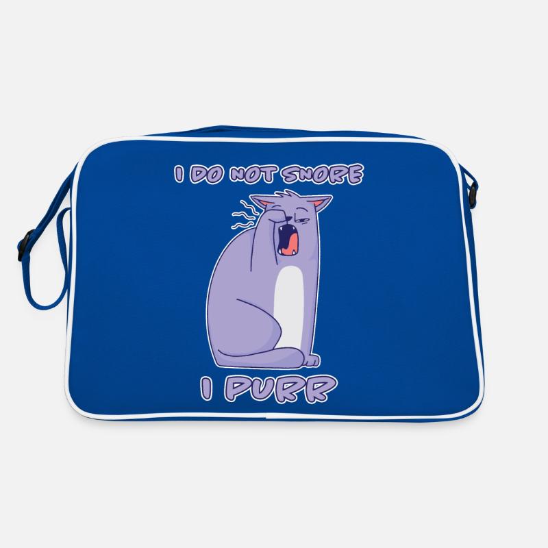 Purring Snoring Funny Saying Cat Gift Retro Bag