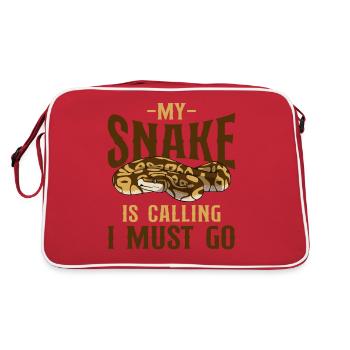 Serpent serpent que mon serpent appelle - Sac Retro - rouge/blanc - Dos
