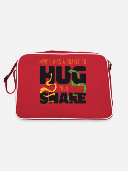 Serpent Serpent ne manque jamais une chance - Sac Retro - rouge/blanc