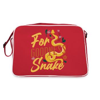 Serpent Serpent Serpent Jeu de mots pour la bonté - Sac Retro - rouge/blanc - Dos