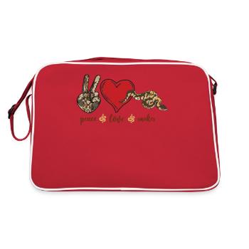Serpent Serpent Paix Amour Serpents - Sac Retro - rouge/blanc - Dos