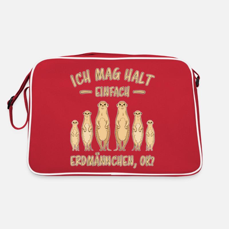 Erdmännchen Lustige Spruch Tier Mangusten Geschenk Retro Tasche