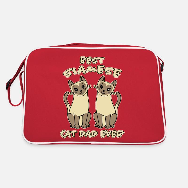 Siamese Saying Cat Papa Funny Siamese Gift Retro Bag