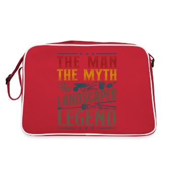 Landscaper Landscaping Landscape - Retro Bag - red/white - Back
