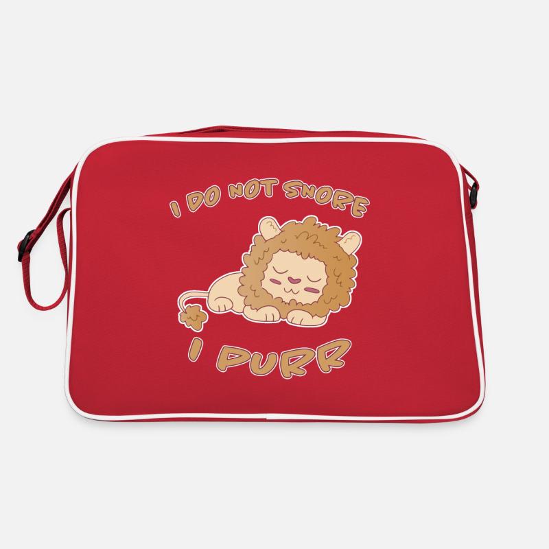 Purring Lion Funny Saying Sleeping Gift Retro Bag