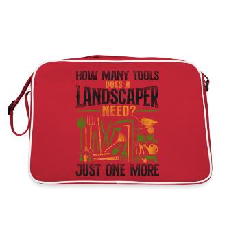 Landscaper Landscaping Landscape - Retro Tasche - Rot/Weiß - Hinten