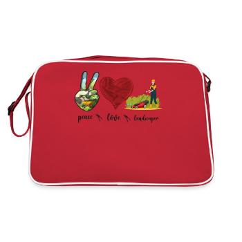 Paysagiste Aménagement Paysager - Sac Retro - rouge/blanc - Dos