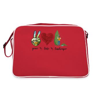Paysagiste Aménagement Paysager - Sac Retro - rouge/blanc - Dos