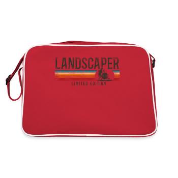 Landscaper Landscaping Landscape - Retro Bag - red/white - Back