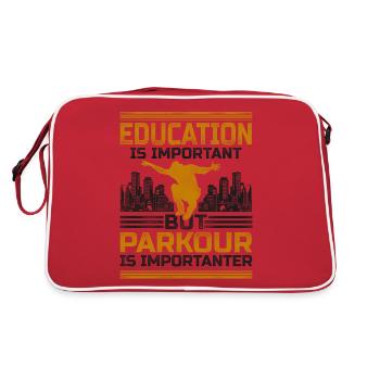 Parkour Free Running Traceur - Retro Tasche - Rot/Weiß - Hinten