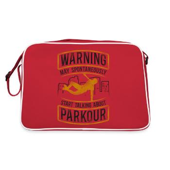 Parkour Free Running Traceur - Retro Tasche - Rot/Weiß - Hinten