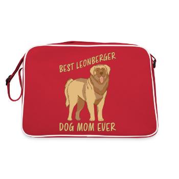Leonberger Maman Chien S’amuser à dire Leonberger Cadeau - Sac Retro - rouge/blanc - Dos