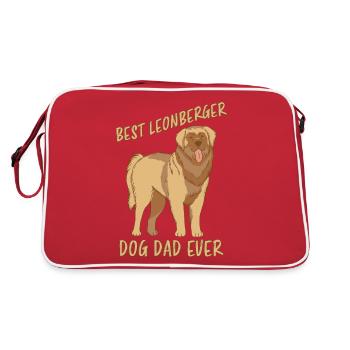 Leonberger Papa Chien S’amuser à dire Leonberger Cadeau - Sac Retro - rouge/blanc - Dos