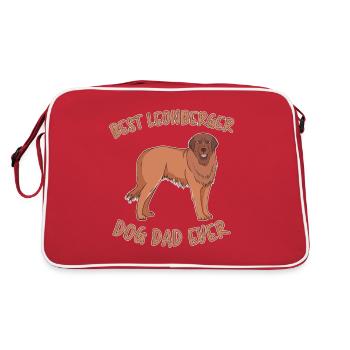 Leonberger Papa Chien S’amuser à dire Leonberger Cadeau - Sac Retro - rouge/blanc - Dos