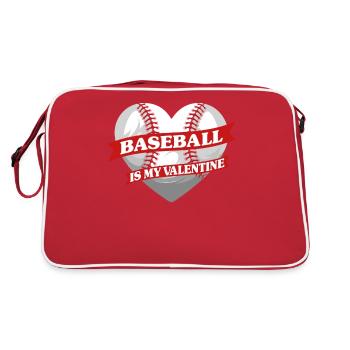 Fan de baseball Valentines Day Coeur - Sac Retro - rouge/blanc - Dos
