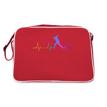 Pouls heartbeat des fans de baseball - Sac Retro - rouge/blanc - Dos
