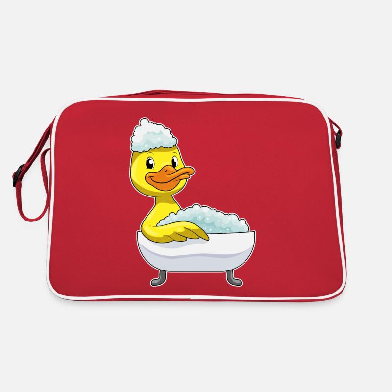 Bain de canard avec baignoire et mousse Sac Retro