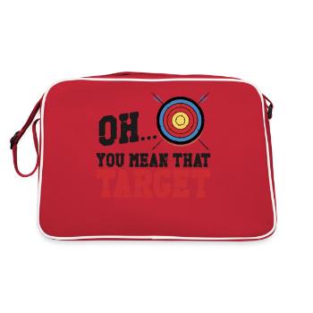 Archery Bow Archer Vintage Target - Retro Bag - red/white - Back